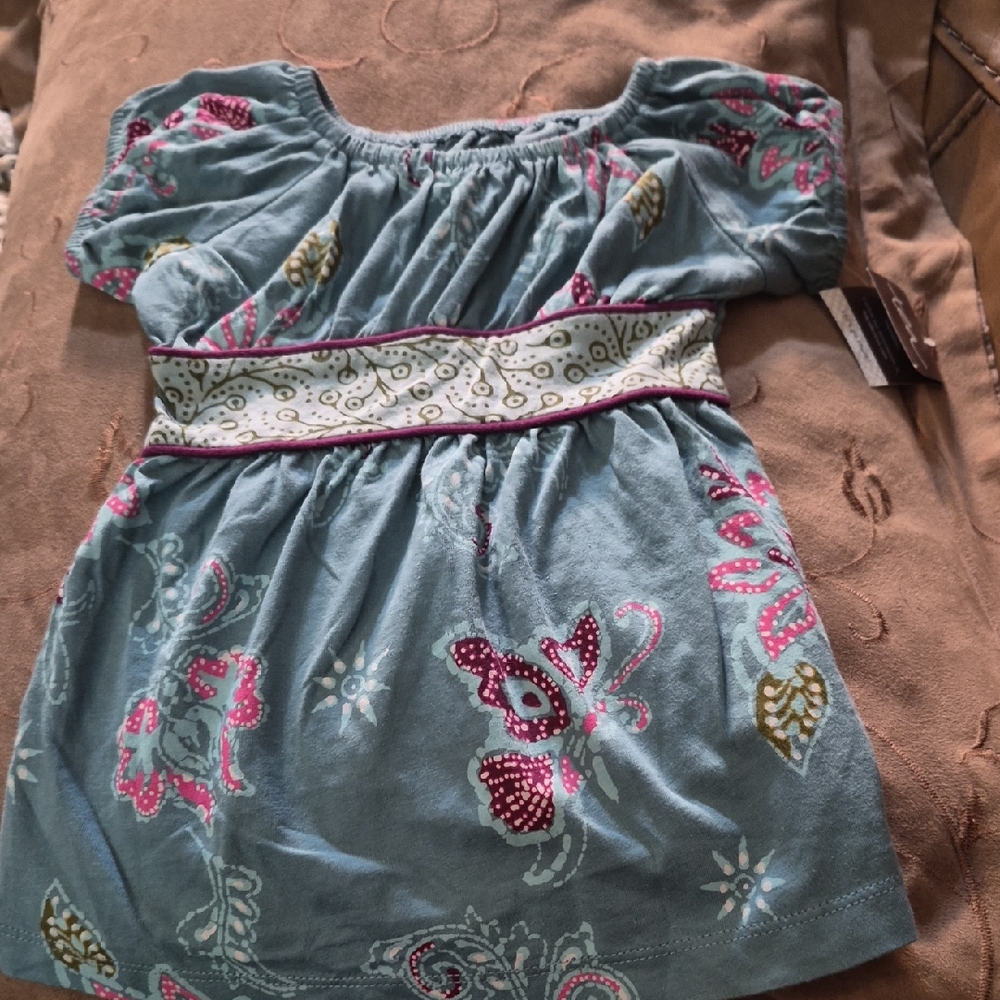 Girls Light Blue Floral Dress